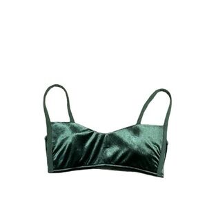 La Perla Green Velvet Bandeau Bra Size 36